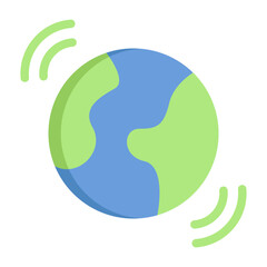 earth IoT flat icon