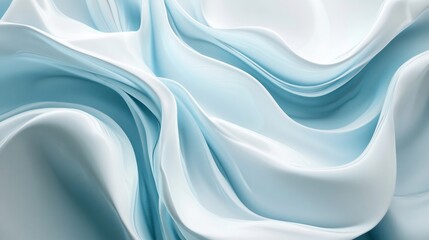 Obraz premium Abstract light blue fabric waves, flowing, background texture, design element