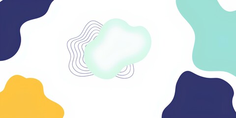 Illustration of background with simple colorful circle shape