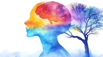 Colorful conceptual art piece that blends the themes of lifestyle personal growth and overall wellness