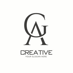 AG Letter Vector Logo Design. Modern Logo Design
