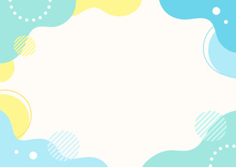 夏のポップな背景フレーム素材01