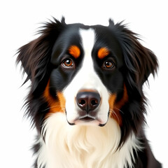 Fototapeta premium A fabulous dog isolated on the white background