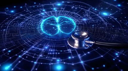 Cutting Edge AI Driven Medical Data Analysis Interface with Futuristic Holographic Elements Optimizing Healthcare and Diagnostics through Advanced Visualization and Analytics