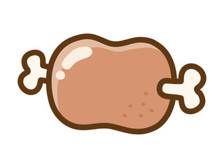 マンガの肉のベクターイラスト02