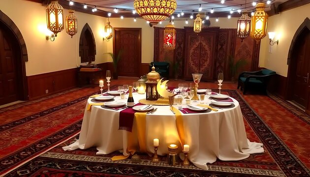 Romantic Arabian Nights Dinner Setting Decor