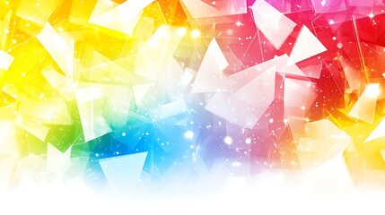 Abstract Colorful Geometric Crystal Shard Design