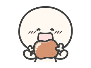 肉を食べる人物のベクターイラスト10