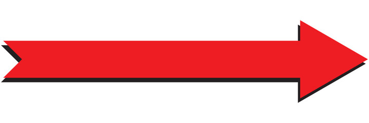 Long arrows icon set. Vector set of trendy long arrows left and right in flat style. Replaceable vector design.