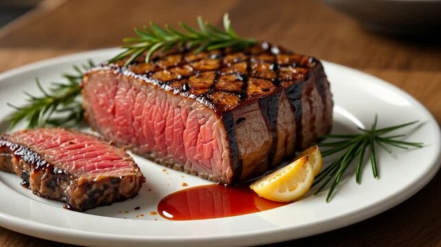 beef steak with tomato sauce