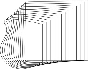 Square blended lines. Modern shapes design