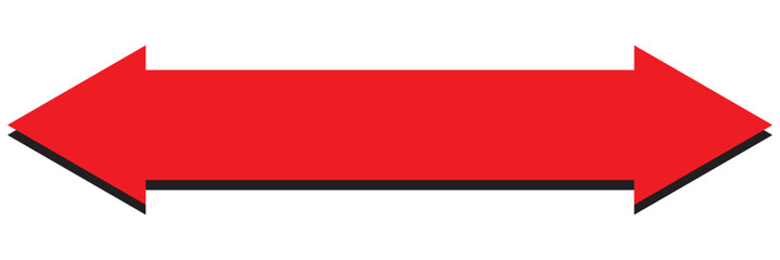 Double arrow icon, two side simple icon vector.