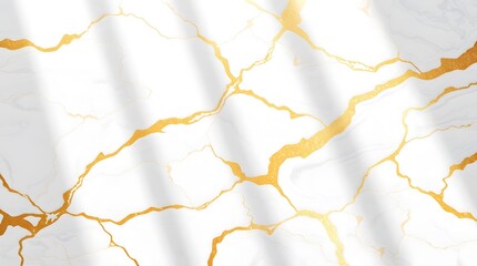 Elegant White Marble with Golden Veins: A Luxurious Sunlit Design