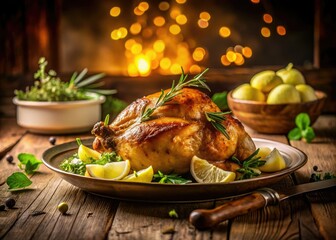 Crispy-skinned chicken confit, slow-cooked to perfection, served atop fluffy ground potatoes.