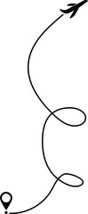 Airplane routes line