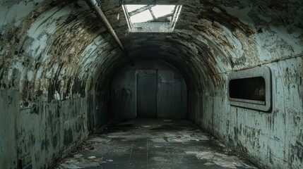 Obraz premium Abandoned cold war bunker interior slung derelict forsaken outcast