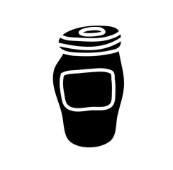 Glass jar silhouette