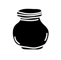 Glass jar silhouette