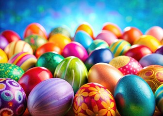 Fototapeta premium Colorful Easter Eggs, Isolated Easter Eggs, Spring Easter Decorations, Clipping Path Easter, Holiday Eggs, Pastel Easter Eggs, Painted Easter Eggs