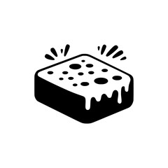 A stylized graphic of a soap bar with bubbles, suggesting cleanliness and hygiene.