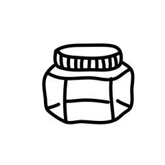 Glass jar hand drawn doodle