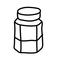 Glass jar hand drawn doodle