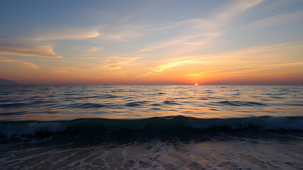 Obraz premium A beautiful great sunset over the sea