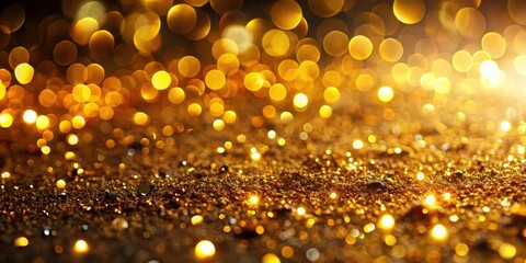 Dazzling golden glitter confetti bursts across a high-resolution background.