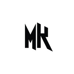 MK monogram logo design letter text name symbol monochrome logotype alphabet character simple logo