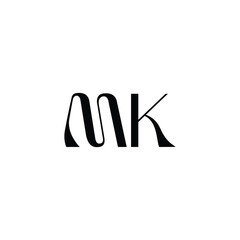 MK monogram logo design letter text name symbol monochrome logotype alphabet character simple logo