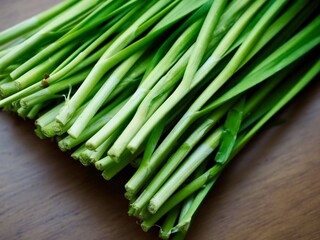 신선한 유기농 잎 채소 부추