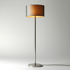A tall lamp post with a lampshade on top
