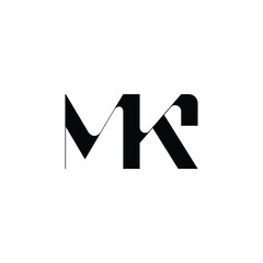 MK monogram logo design letter text name symbol monochrome logotype alphabet character simple logo