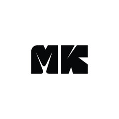 MK monogram logo design letter text name symbol monochrome logotype alphabet character simple logo