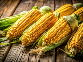 Fresh Yellow Corn on the Cob - Organic Produce Photography