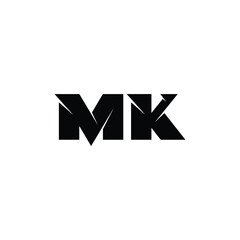MK monogram logo design letter text name symbol monochrome logotype alphabet character simple logo