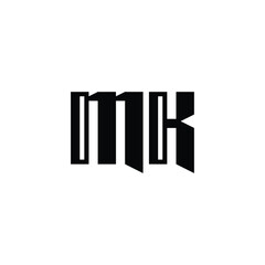 MK monogram logo design letter text name symbol monochrome logotype alphabet character simple logo