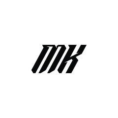 MK monogram logo design letter text name symbol monochrome logotype alphabet character simple logo