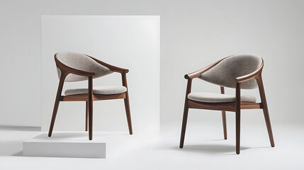 Fototapeta premium Two chairs with a zebra print on them