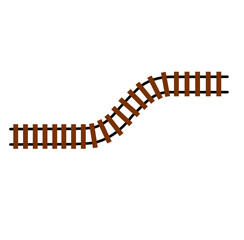 Railway train track vector