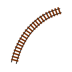 Railway train track vector