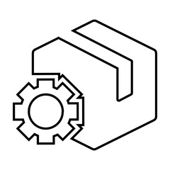 Fototapeta premium Delivery box setting, box, delivery icon