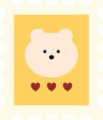 Cute Stamp Sticker Postage Letter Postcard 