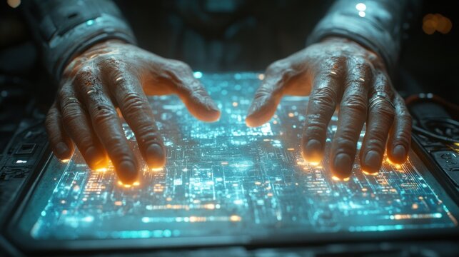 Hacker Cybercrime Vector Graphic with QR Code, Digital Interface, Security, and Technology Themes