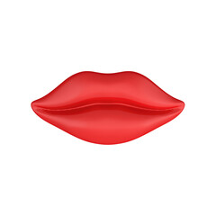 red lips isolated