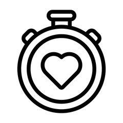 heart rate meter outline style