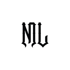 ML monogram logo design letter text name symbol monochrome logotype alphabet character simple logo