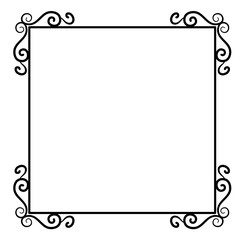 square frames with floral ornament