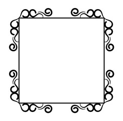 square frames with floral ornament