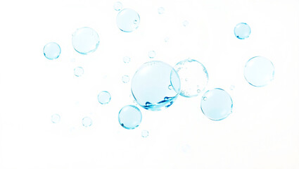 water drops on blue